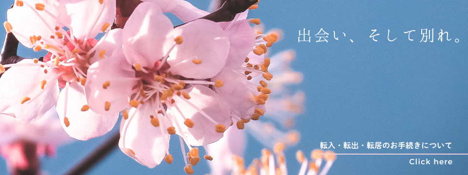 転入・転出・転居のお手続き